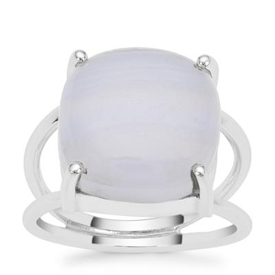 Blue Lace Agate Ring in Sterling Silver 10cts