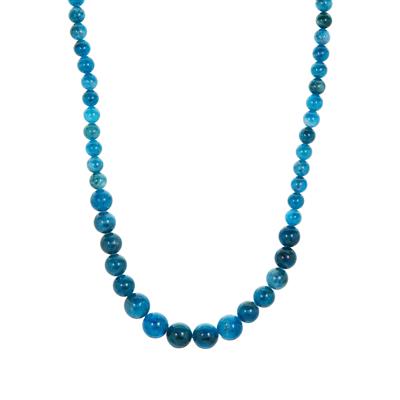 Neon Apatite Graduated Necklace in Sterling Silver 176cts