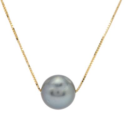 Tahitian Cultured Pearl Necklace in 9K Gold (11 mm)