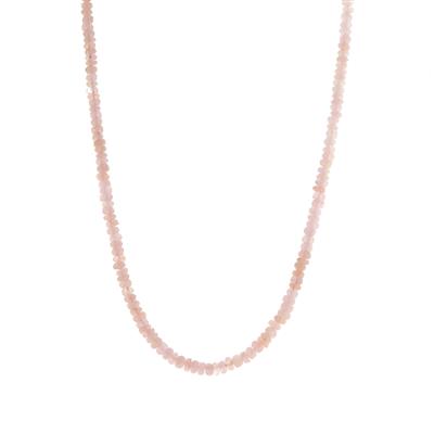 Morganite Necklace in Sterling Silver 71.55cts 