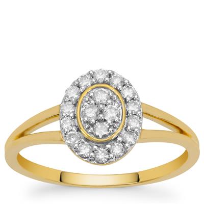 Canadian Diamonds Ring in 9K Gold 0.34ct