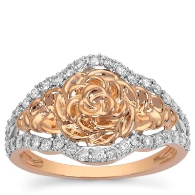 Canadian Diamonds Ring in 9K Rose Gold 0.51ct