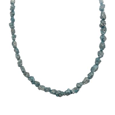 Blue Diamond Necklace in Sterling Silver 12cts