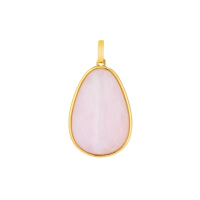 Morganite Pendant in Gold Overlay Sterling Silver 33.79cts