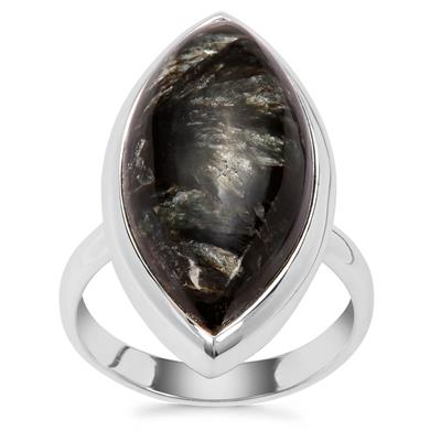 Midnight Seraphinite Ring in Sterling Silver 11cts