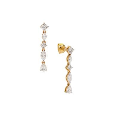 Diamond Earrings in 18K Gold 1ct