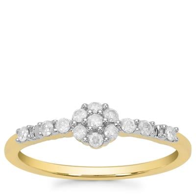 Diamonds Ring in 9K Gold 0.27cts