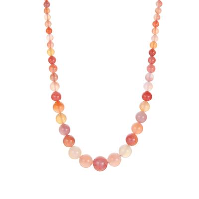 Multi-Colour Agate Graduated Necklace in Sterling Silver 198.30cts