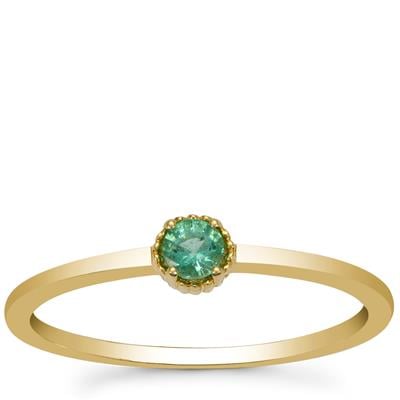 Zambian Emerald Ring in 9K Gold 0.11cts