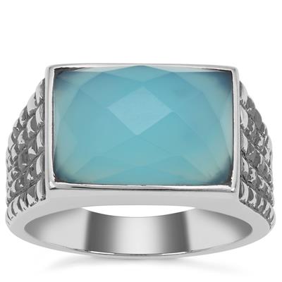Aqua Chalcedony Ring in Sterling Silver 7.30cts