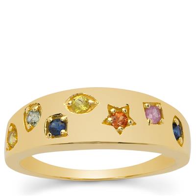Multi Sapphire Ring in 9K Gold 0.30ct