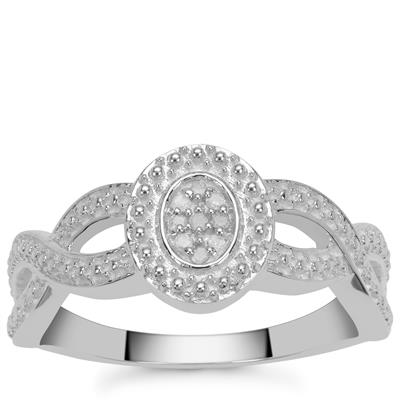 Diamond Ring in Sterling Silver