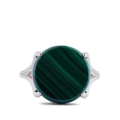 Congo Malachite Ring in Sterling Silver 12cts
