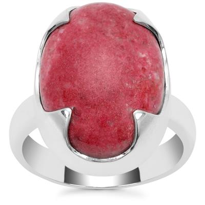 Norwegian Thulite Ring in Sterling Silver 13cts
