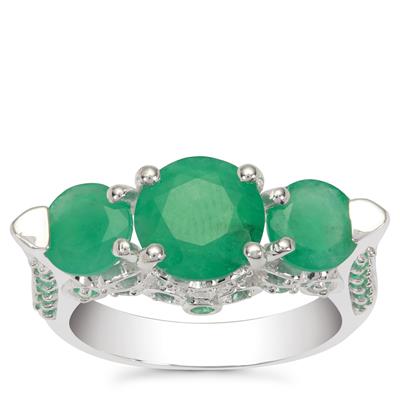 Sakota Emerald Ring in Sterling Silver 5.20cts