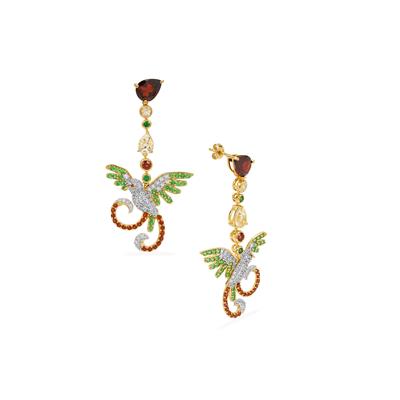 Rajasthan Garnet & Multi Gemstone Midas Earrings ATGW 9.20cts