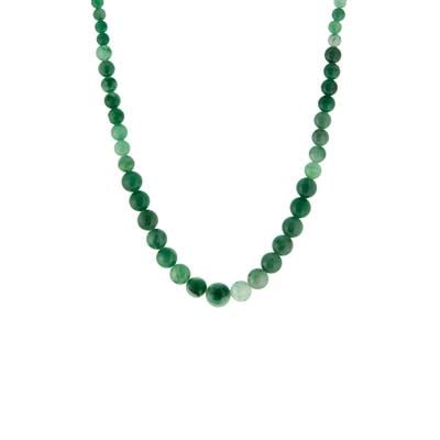 Type A Dulong Jadeite Necklace with White Topaz in Gold Tone Sterling Silver 216.21cts 