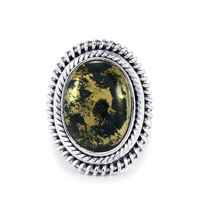 Apache Gold Pyrite Ring in Sterling Silver 13cts