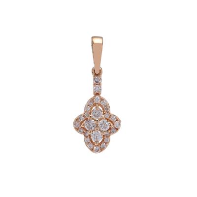 Natural Pink Diamonds Pendant in 9K Rose Gold 0.25ct