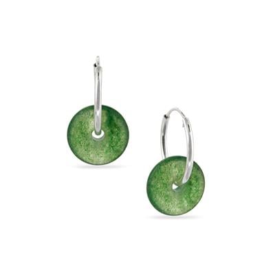 Chrome Quartzite  Earrings in Sterling Silver 15cts