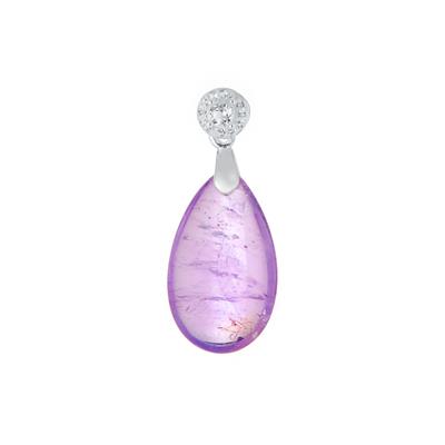 Amethyst Pendant with White Topaz in Sterling Silver 8.09cts