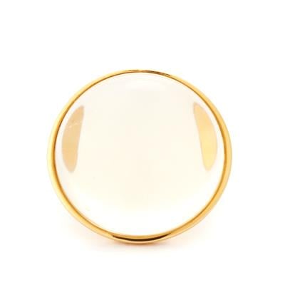 Lemon Quartz Ring in Gold Tone Sterling Silver 32.32cts