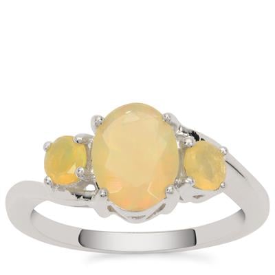 Ethiopian Opal Ring in Sterling Silver 1.25cts