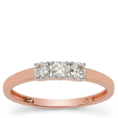 Diamonds Ring in 9K Rose Gold 0.35cts