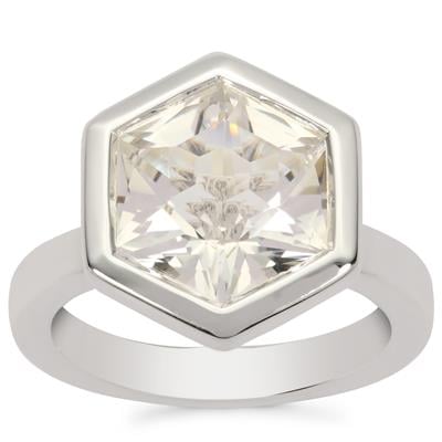 Eden Star Crystal Quartz Ring in Britannia Silver 4.50cts