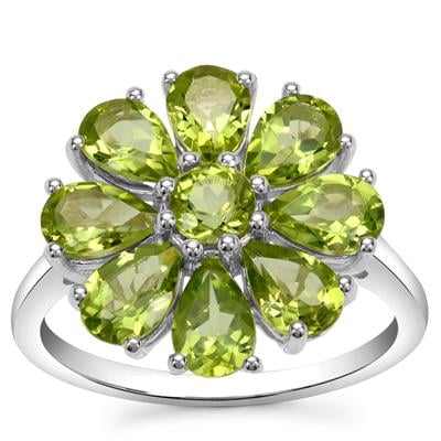 Jilin Peridot Ring in Sterling Silver 3.50cts