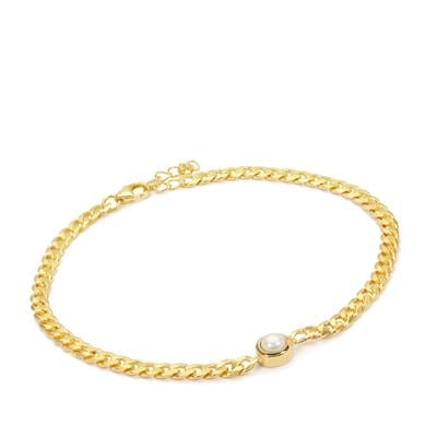 Kaori Cultured Pearl Bracelet in Gold Plated Sterling Silver (5mm)