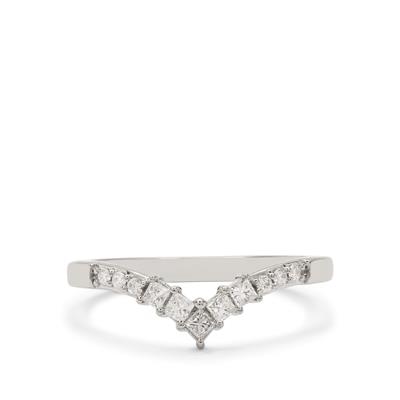 1/4ct Wishbone Diamond Ring in Platinum 950