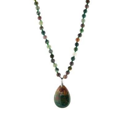 Watermelon Agate Necklace in Sterling Silver 275.95cts