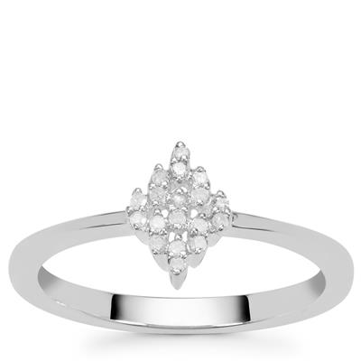 Diamonds Ring in Sterling Silver 0.07ct