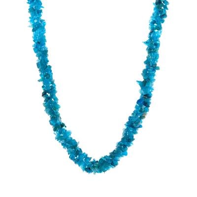 Neon Apatite Necklace with Magnetic Clasp in Sterling Silver 281cts