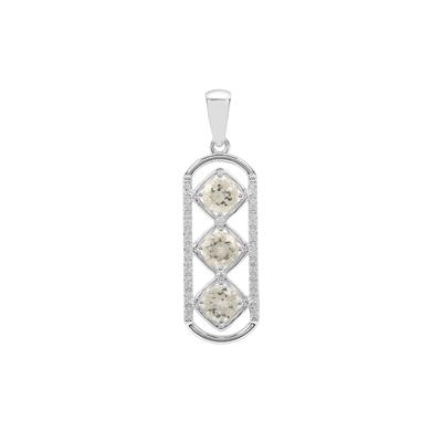 Champagne Serenite Pendant with White Zircon in Sterling Silver 1.55cts