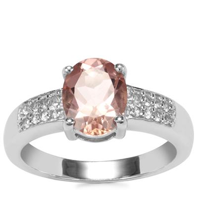 Galileia Topaz Ring with White Topaz in Sterling Silver 2.30cts