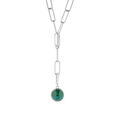 Malachite Necklace in Sterling Silver 19.60cts