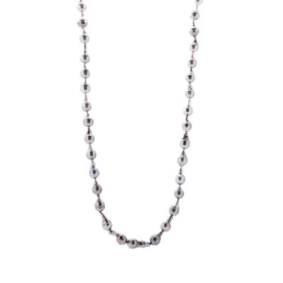 Tahitian Cultured Pearl Necklace in Sterling Silver (11 x 8.50mm)