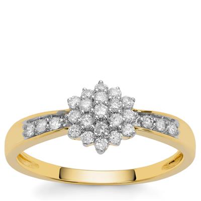 Canadian Diamonds Ring in 9K Gold 0.34ct