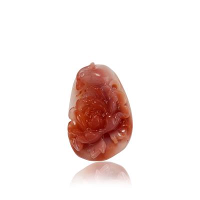 76cts Agate Flower & Bird Carving (N)