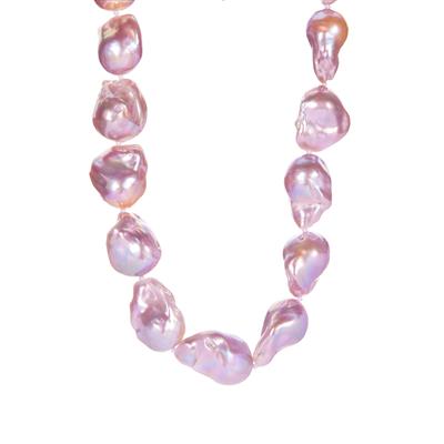 Baroque Lavender Pearl Necklace in Sterling Silver (22 x 16mm)