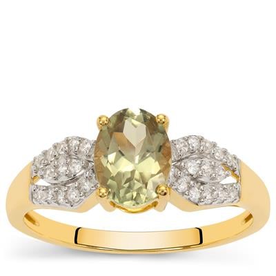 Csarite® Ring with White Zircon in 9K Gold 1.55cts