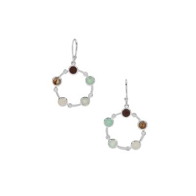 Ombre  Aquaprase™ Earrings with White Zircon in Sterling Silver 2.75cts