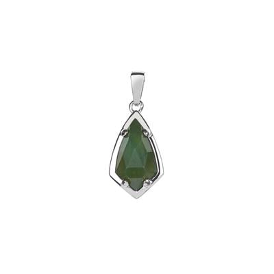 Nephrite Jade Pendant in Sterling Silver 3.25cts