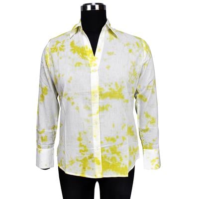 Destello Tie and Dye Regular Fit Shirt (Choice of 5 Sizes) (Lime)