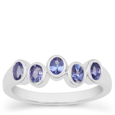 Tanzanite Ring in Sterling Silver 0.80cts