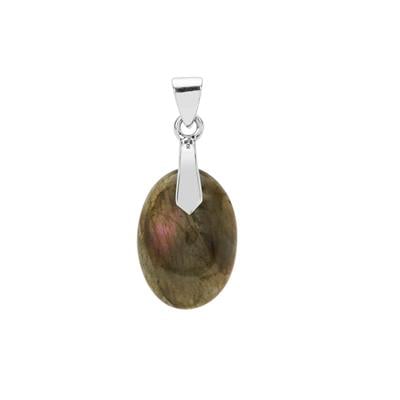 Pink Flash Labradorite Pendant in Sterling Silver 18.50cts