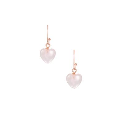 Morganite Earrings in Rose Gold Tone Sterling Silver 6.45cts
