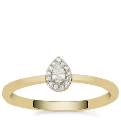 SI Diamond Ring in 9K Gold 0.10ct